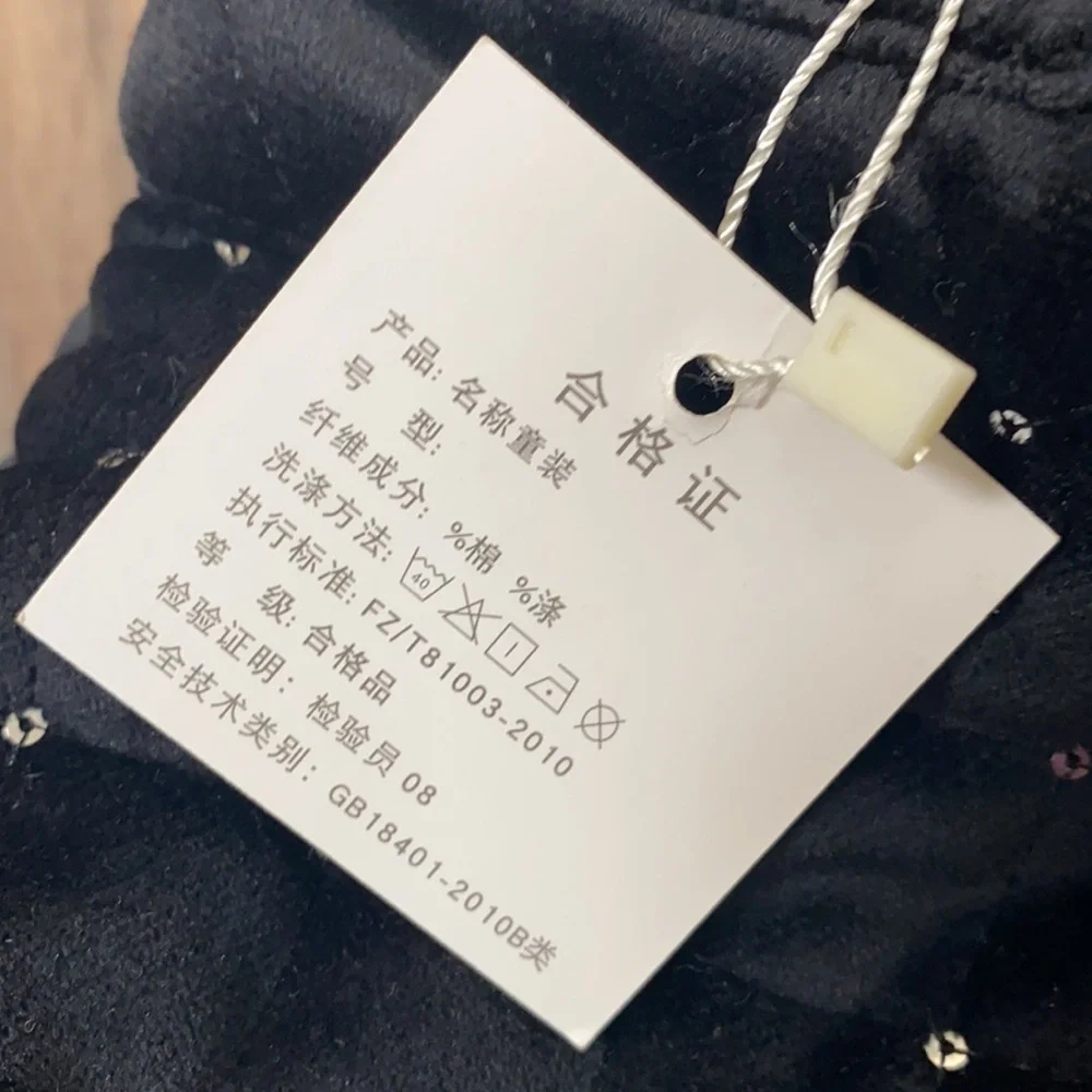 5 for $25‎ Quilted velvet jacket black, sequined